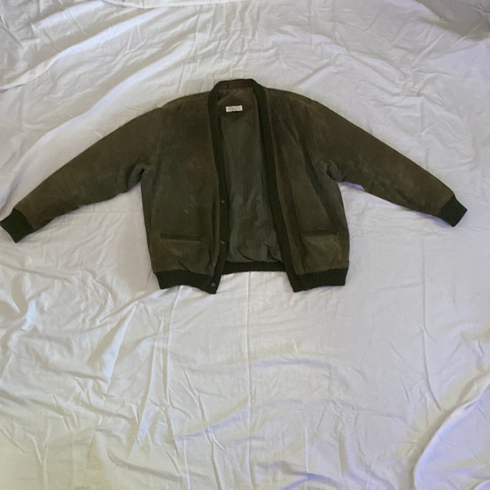 leather dark green vintage wear